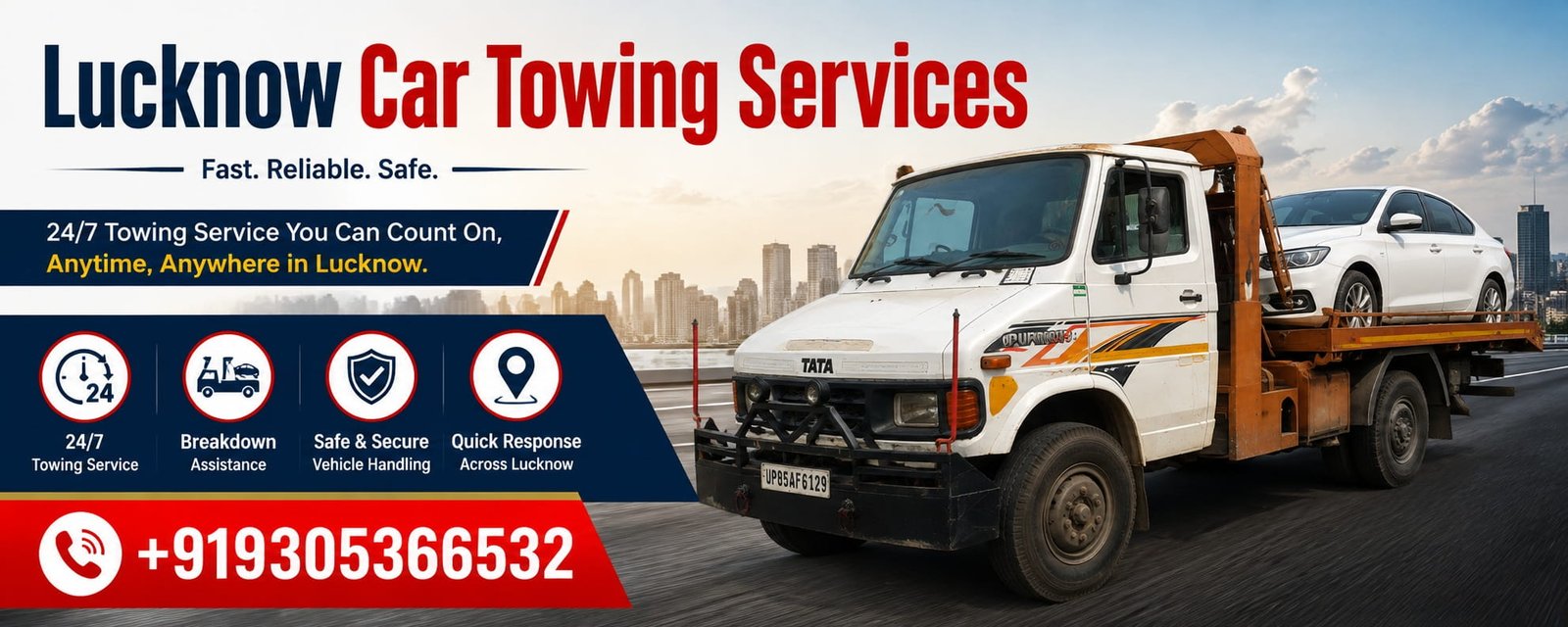 Lucknow Car Towing Services, Call: +919305366532